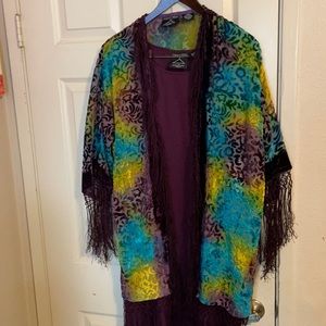 Anthony Mark Hankins Collection 2 Piece Dress & Sheer over shirt Large NWT